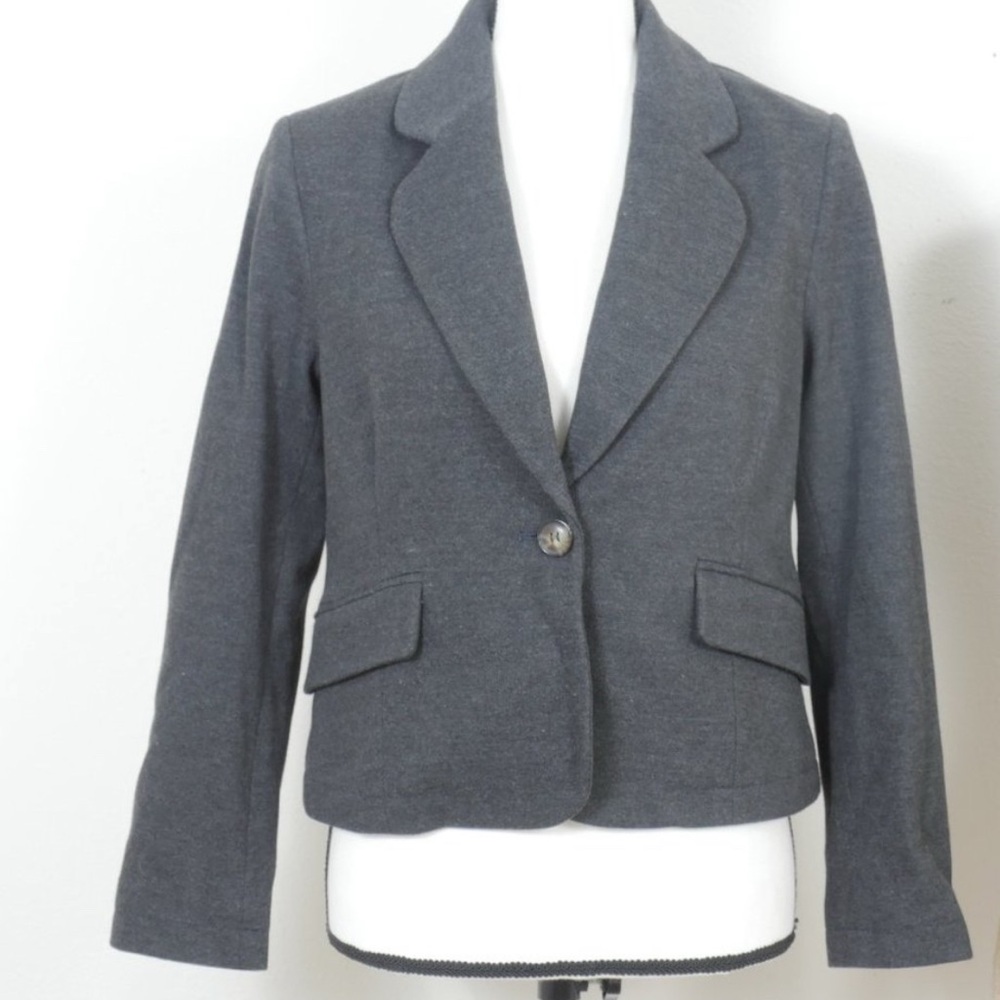 Cartonnier Anthropologie Charcoal Blazer Academic Retro Size 6P Blazer NWT
